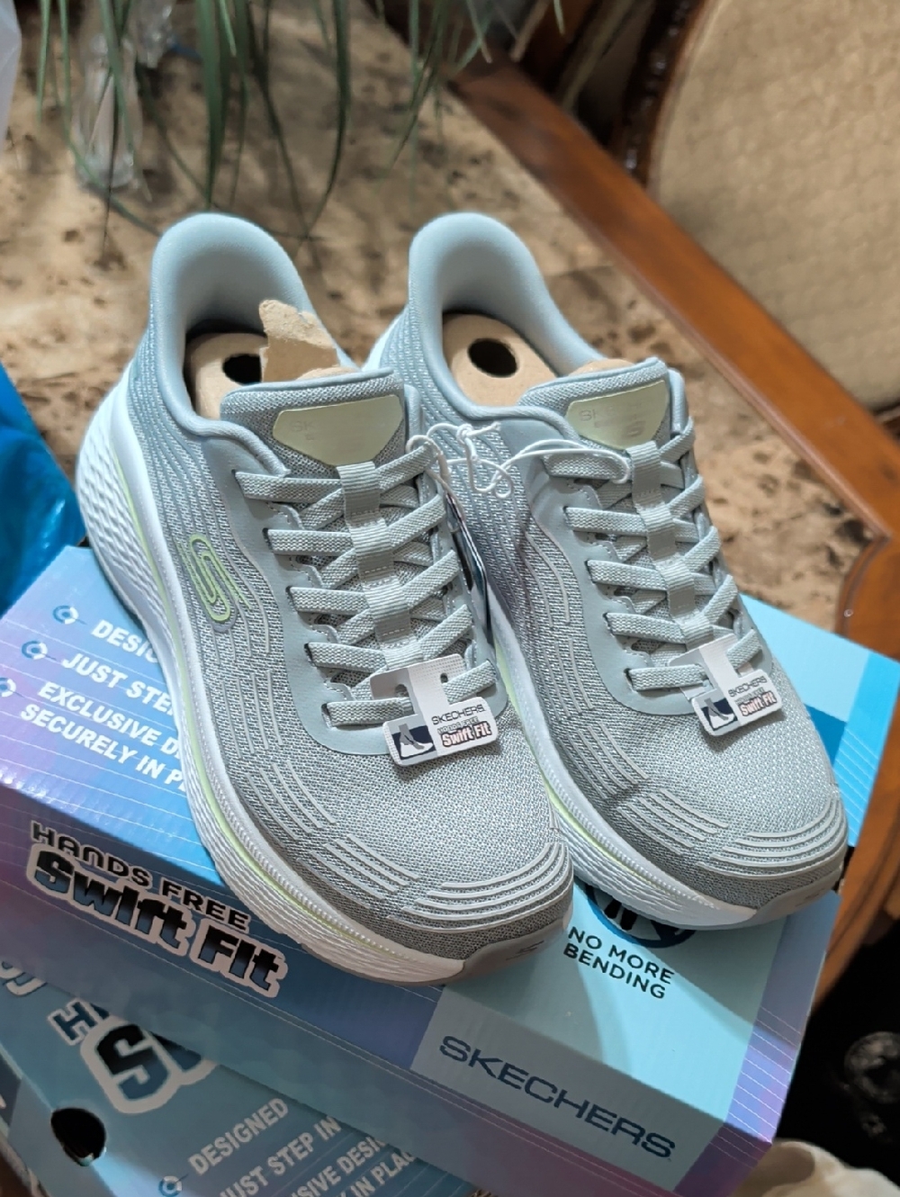 Skechers SwiftFit Women's Grey Knit Sneakers